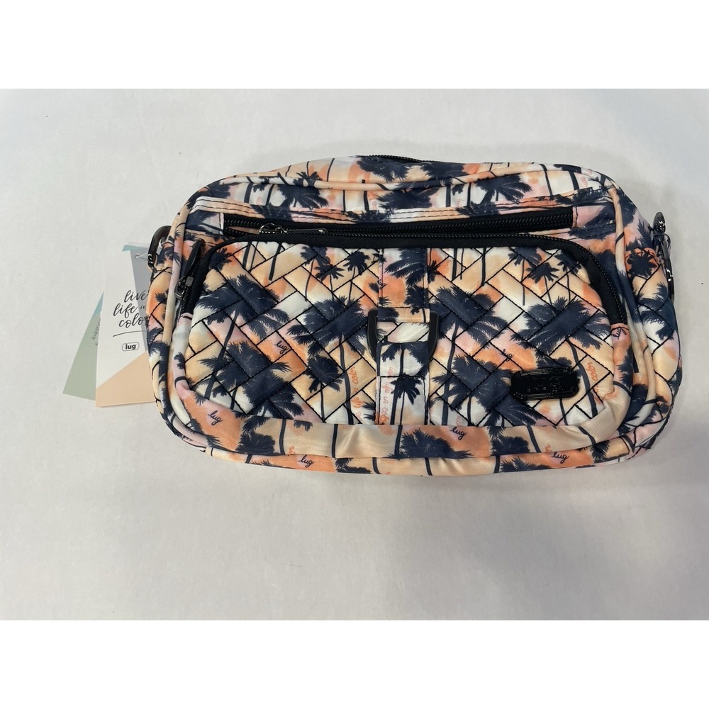 Vintage Y2K LUG Carousel Crossbody Organizer RFID Palm Trees NWT